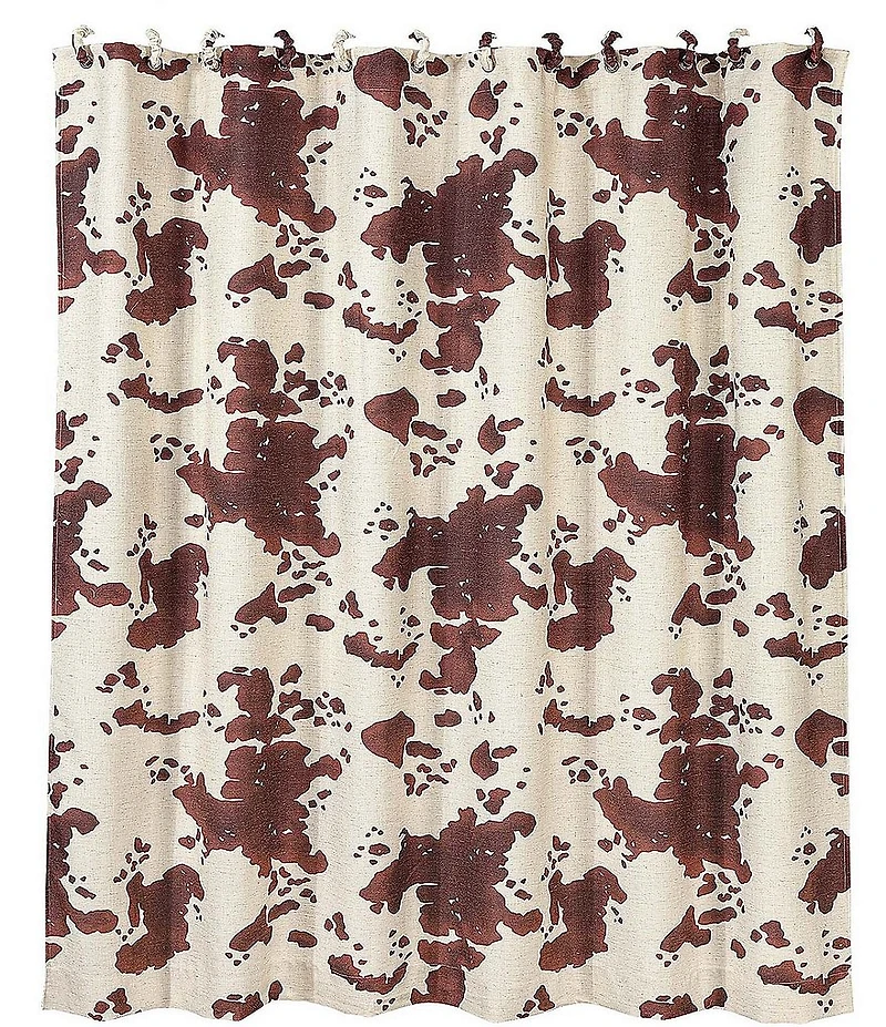 HiEnd Accents x Paseo Road Cowhide Printed Shower Curtain