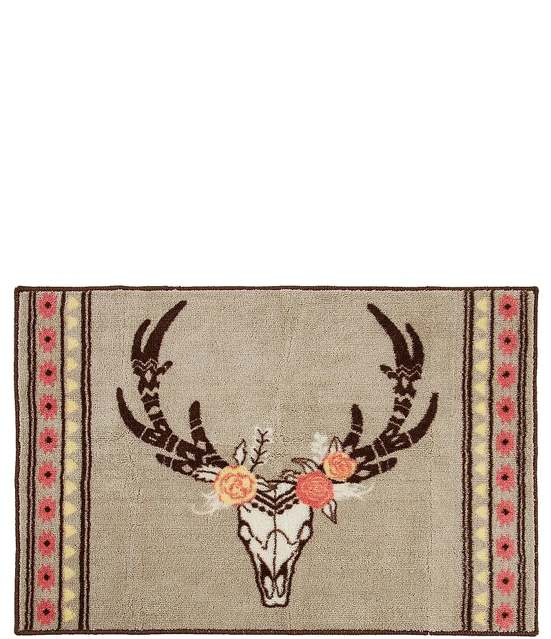 HiEnd Accents x Paseo Road Desert Skull Floral Bath Rug