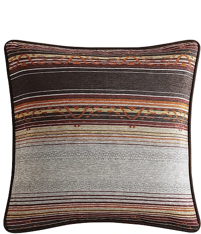 Paseo Road Estes Chenille Stripe Reversible Vegan Leather Euro Sham