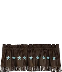 HiEnd Accents x Paseo Road Laredo Western Fringe Star Embroidered Window Valance