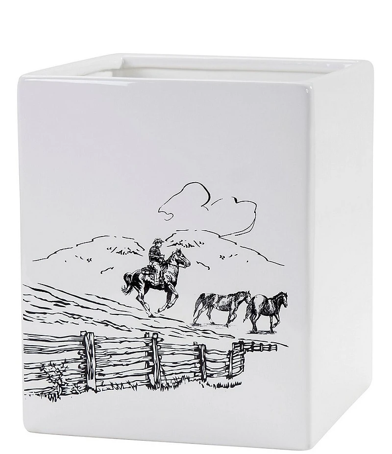 HiEnd Accents x Paseo Road Ranch Life Western Ceramic Wastebasket