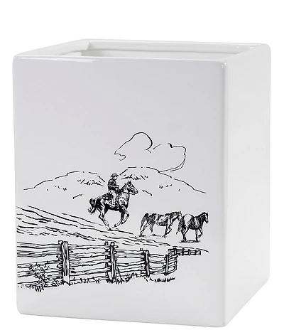 HiEnd Accents x Paseo Road Ranch Life Western Ceramic Wastebasket