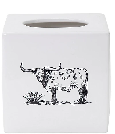 HiEnd Accents x Paseo Road Ranch Life Western Ceramic Tissue Box Cover
