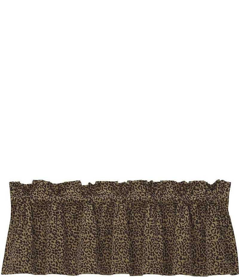 HiEnd Accents x Paseo Road San Angelo Leopard Print Chenille Window Valance