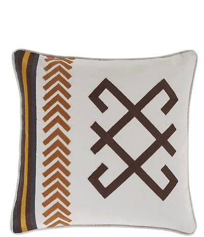 HiEnd Accents x Paseo Road Toluca Embroidered Cotton Canvas Square Pillow