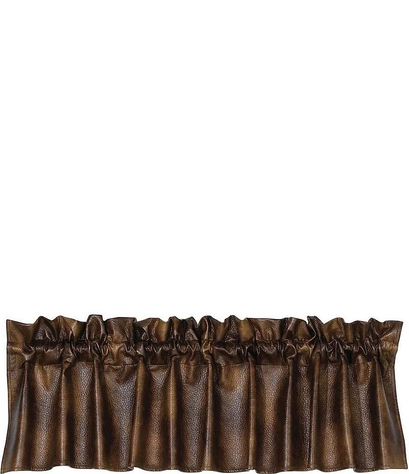 HiEnd Accents x Paseo Road Two Tone Faux Leather Window Valance
