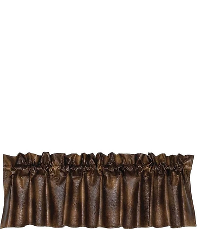 HiEnd Accents x Paseo Road Two Tone Faux Leather Window Valance