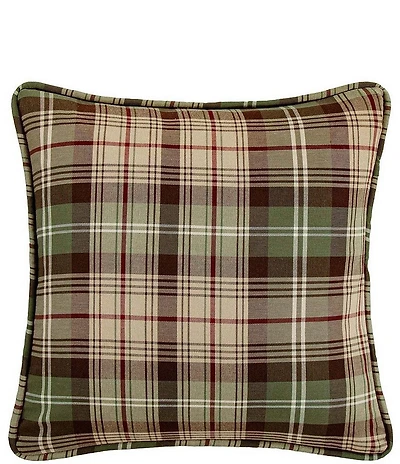 Paseo Road Huntsman II Collection Hunt Plaid Decorative Square Pillow