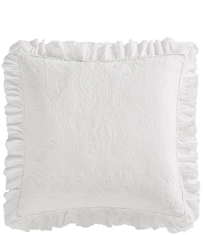 Paseo Road Tasha Polizzi Collection Sadie Stonewashed Embroidered Paisley Ruffled Euro Sham