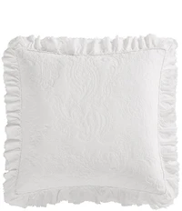 Paseo Road Tasha Polizzi Collection Sadie Stonewashed Embroidered Paisley Ruffled Euro Sham
