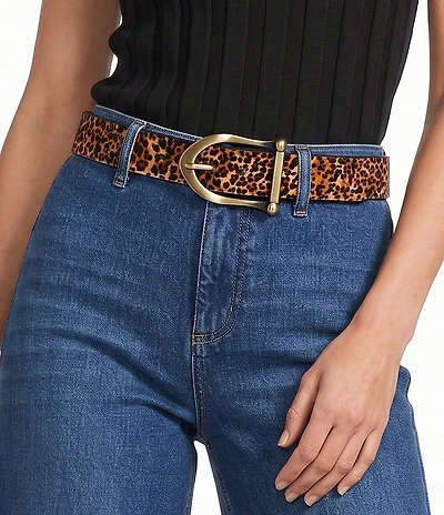 Patricia Nash Bergen Leopard Haircalf Belt