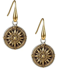 Patricia Nash Compass Hoop Drop Earrings
