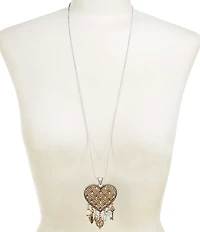 Patricia Nash Heart Long Pendant Necklace