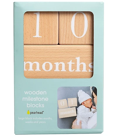 Pearhead Natural Wooden Milestone Blocks