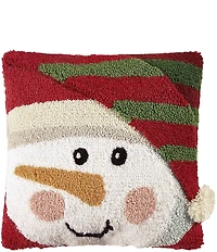 Peking Handicraft 3D Snowman Hook Square Pillow