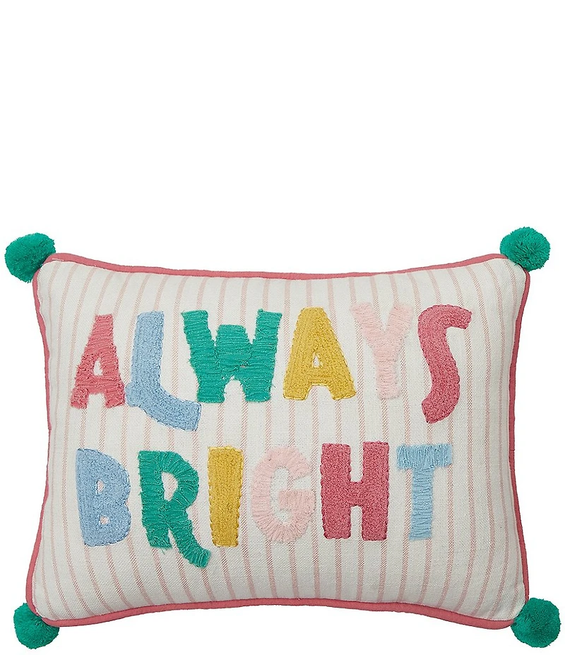 Peking Handicraft Bright's Always Embroidered Pillow