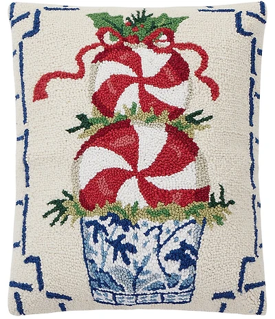 Peking Handicraft Chinoiserie Candy Wool Hook Pillow