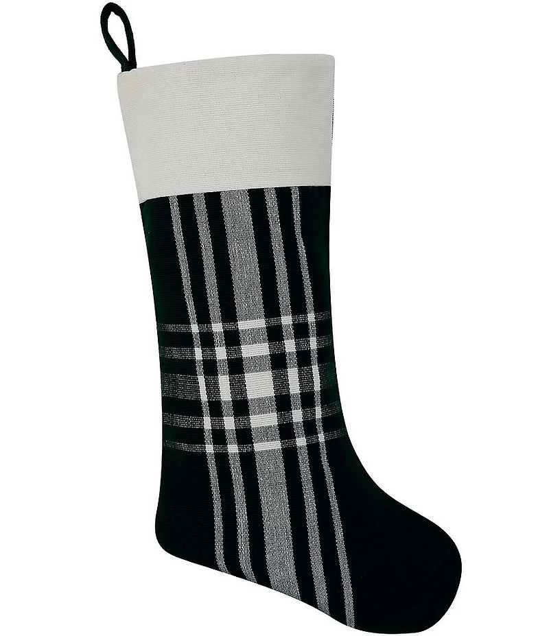 Peking Handicraft Christmas Green Woven Holiday Stocking