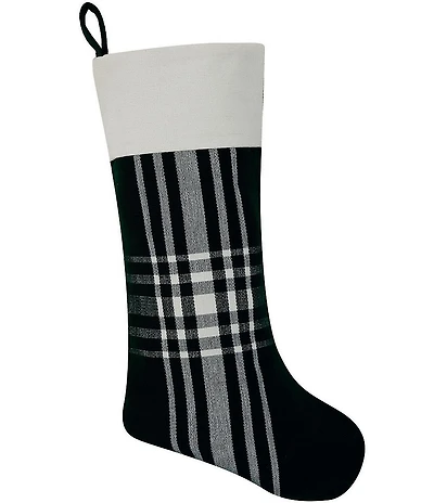 Peking Handicraft Christmas Green Woven Holiday Stocking