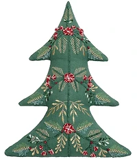 Peking Handicraft Festive Shaped Tree Embroidered Pillow
