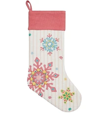 Peking Handicraft Holiday Bright's Snowflake Stocking