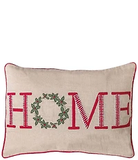 Peking Handicraft Holiday Collection Christmas Home Embroidered Lumbar Pillow