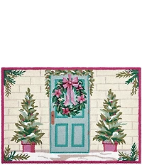 Peking Handicraft Holiday Front Porch Wool Hook Rug