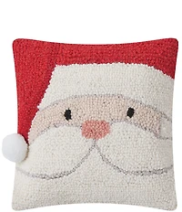 Peking Handicraft Holiday Santa Wool Hook Pillow