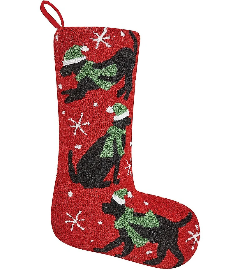 Peking Handicraft Lab Trio Wool Hooked Holiday Stocking
