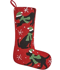 Peking Handicraft Lab Trio Wool Hooked Holiday Stocking