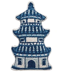 Peking Handicraft Pagoda Shaped Printed Hooked Wool Pillow