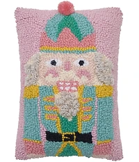 Peking Handicraft Pink Nutcracker Wool Hook Pillow