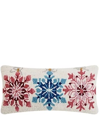 Peking Handicraft Snowflake Ornaments Wool Hook Pillow