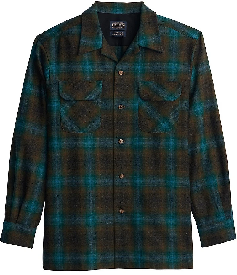 Pendleton Board Plaid Ombre Long Sleeve Woven Shirt