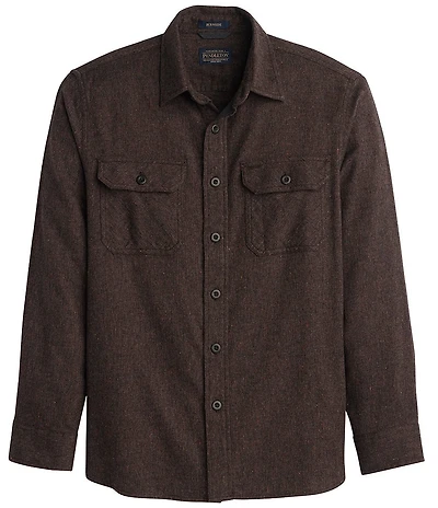 Pendleton Burnside Flannel Heather Long Sleeve Woven Shirt