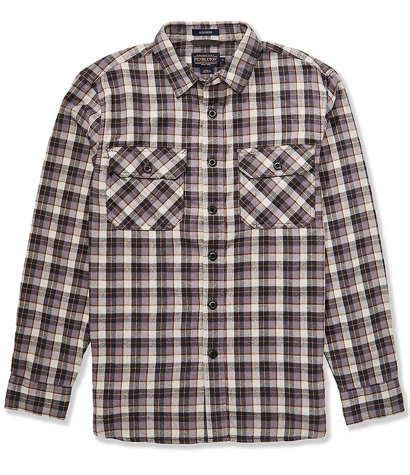 Pendleton Burnside Flannel Mini Plaid Long Sleeve Woven Shirt
