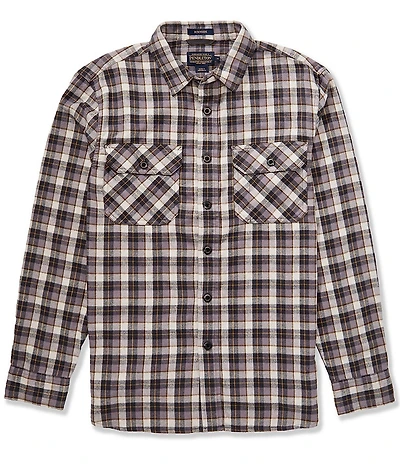 Pendleton Burnside Flannel Mini Plaid Long Sleeve Woven Shirt