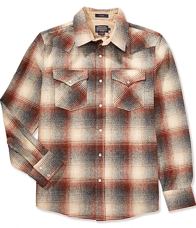 Pendleton Canyon Ombre Plaid Long Sleeve Woven Shirt