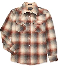 Pendleton Canyon Ombre Plaid Long Sleeve Woven Shirt