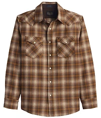 Pendleton Canyon Plaid Print Long Sleeve Woven Shirt