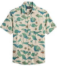 Pendleton Dawson Linen Lily Pad Printed Short Sleeve Woven Shirt