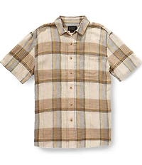 Pendleton Dawson Linen Plaid Short Sleeve Woven Shirt