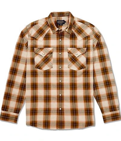 Pendleton Frontier Plaid Long Sleeve Woven Shirt