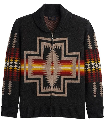 Pendleton Harding Zip Lambswool Cardigan Sweater