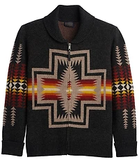 Pendleton Harding Zip Lambswool Cardigan Sweater