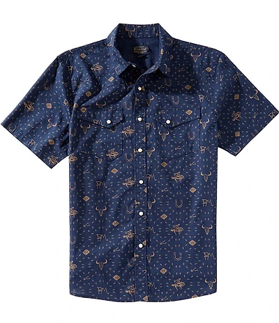 Pendleton Laramie Western Print Short Sleeve Woven Shirt