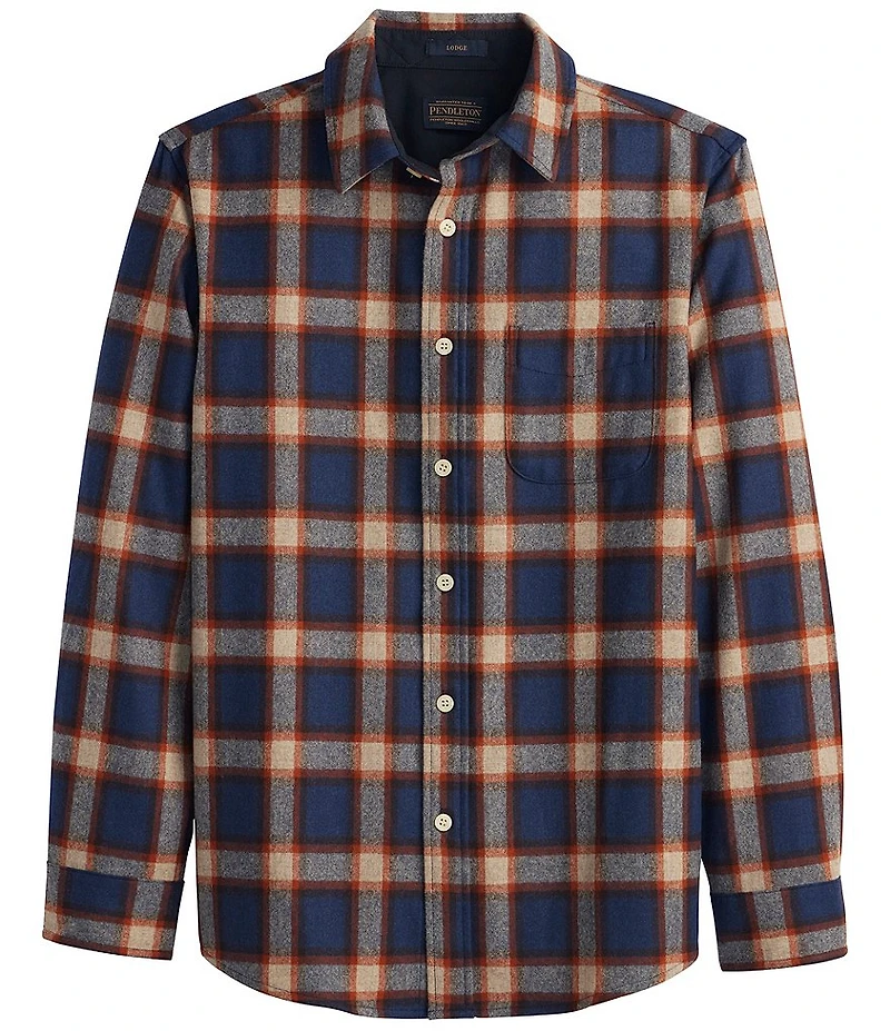 Pendleton Lodge Ombre Plaid Long Sleeve Woven Shirt