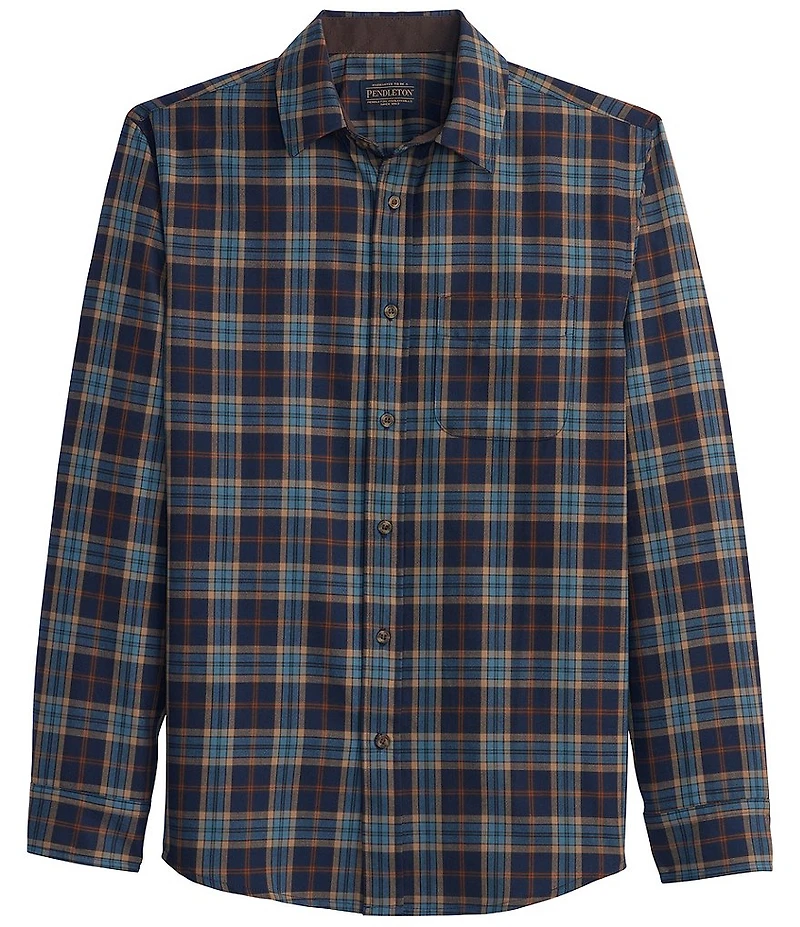 Pendleton Merino Lodge Mini Plaid Long Sleeve Woven Shirt