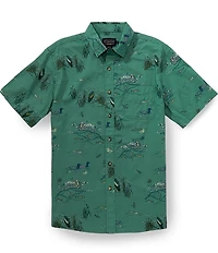Pendleton Shoreline Lake Print Short Sleeve Woven Shirt