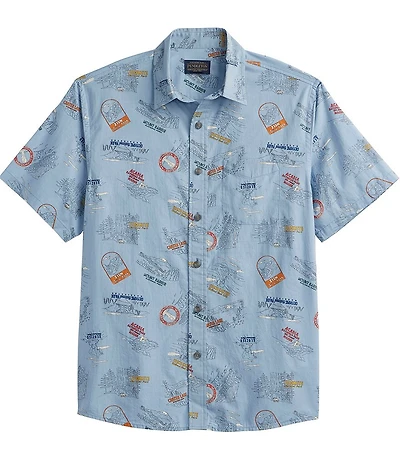 Pendleton Shoreline National Park Print Short Sleeve Woven Shirt